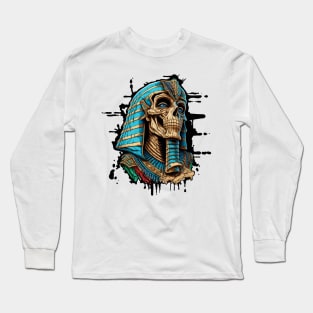 Egyptian Mummy Skull Long Sleeve T-Shirt